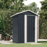 vidaXL Antracitszürke horganyzott acél kerti fészer 126x97,5x177 cm