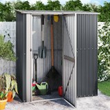 vidaXL Antracitszürke horganyzott acél kerti fészer 180,5x97x209,5 cm