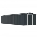 vidaXL Antracitszürke horganyzott acél kerti fészer 257 x 779 x 181 cm