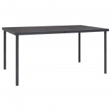 vidaXL Antracitszürke kültéri étkezőasztal 150 x 90 x 74 cm