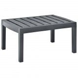 vidaXL Antracitszürke műanyag kerti asztal 78 x 55 x 38 cm