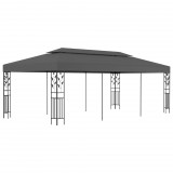 vidaXL Antracitszürke pavilon 3 x 6 m