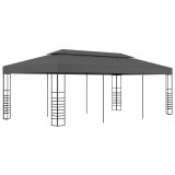 vidaXL Antracitszürke pavilon 3 x 6 m