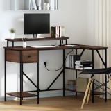 vidaXL Asztal Barna Tölgy 120 x 79 x 86,5 cm Szerelt Fa
