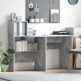 vidaXL Asztal Beton Szürke Szerelt Fa 131,5 x 50 x 106,5 cm