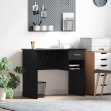 vidaXL Asztal Fekete tölgy 90 x 49 x 75 cm Szerelt Fa