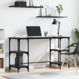 vidaXL Asztal Fekete tölgy Szerelt Fa 140 x 50 x 75 cm