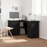 vidaXL Asztal Fekete tölgy Szerelt Fa 145 x 100 x 76 cm