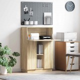 vidaXL Asztal Sonoma tölgy 71.5 x 31.5 x 106.5 cm Szerelt Fa