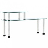 vidaXL Átlátszó edzett üveg konyhai polc 45 x 16 x 26 cm