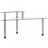 vidaXL Átlátszó edzett üveg konyhai polc 49,5 x 35 x 19 cm