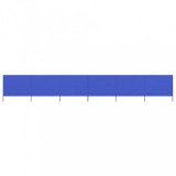 vidaXL Azúrkék 6-paneles szövet szélfogó 800 x 120 cm