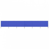 vidaXL Azúrkék 6-paneles szövet szélfogó 800 x 80 cm