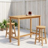 vidaXL Bárasztal Természetes 110 x 60 x 105 cm Szilárd Teak