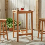 vidaXL Bárasztal Természetes 60 x 60 x 105 cm Szilárd Teak