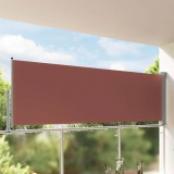 vidaXL Barna behúzható oldalsó teraszi napellenző 120 x 300 cm