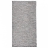 vidaXL Barna-fekete lapos szövésű kültéri szőnyeg 80 x 150 cm