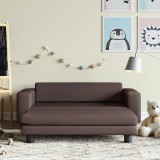 vidaXL barna gyerek bársonykanapé lábzsámollyal 100x50x30 cm