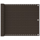 vidaXL Barna HDPE erkélytakaró 75 x 500 cm