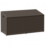 vidaXL Barna polyrattan kerti tárolóláda 110x50x58 cm