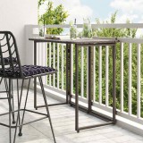 vidaXL Barna polyrattan összecsukható kerti asztal 90x51x75 cm