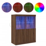 vidaXL barna tölgy színű szerelt fa tálalószekrény 81x37x100 cm (3318623)