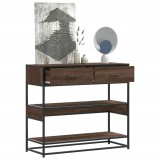 vidaXL Barna tölgyszínű szerelt fa tálalóasztal 90x35x80 cm