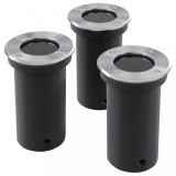 vidaXL Beépített kerti lámpa 3 körkörös