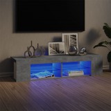 vidaXL Betonszürke TV-szekrény LED-lámpákkal 135 x 39 x 30 cm