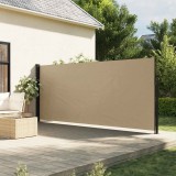 vidaXL Bézs behúzható oldalsó napellenző 160 x 300 cm