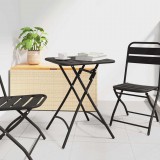 vidaXL Bisztróasztal Antracit 55 x 55 x 72,5 cm Porfestett acél