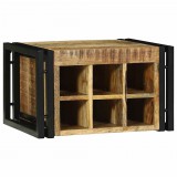 vidaXL Borágas 2 db Barna és fekete 46 x 35 x 27,5 cm Tömör Mangófát