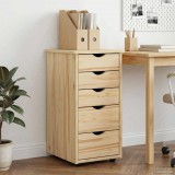 vidaXL Cabinet 34 x 39 x 61,5 cm Tömör fenyőfa Barna