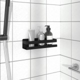 vidaXL csiszolt 304 rozsdamentes acél matt fekete zuhanypolc23x6,5x6cm