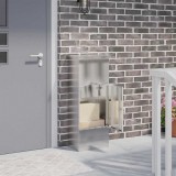 vidaXL Csomagzáró doboz Ezüst 44,5 x 29 x 110,5 cm Rozsdamentes acél