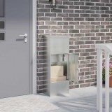 vidaXL Csomagzáró doboz Fekete 44,5 x 29 x 110,5 cm Horganyzott acél