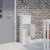vidaXL Csomagzáró doboz tárolóval Fehér 44,5 x 29 x 110,5 cm Acél