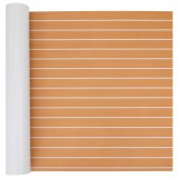 vidaXL Csónak Szőnyeg Csíkos Barna és fehér 240 x 90 cm EVA