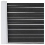 vidaXL Csónak Szőnyeg Csíkos Sötétszürke és Fehér 240 x 90 cm EVA