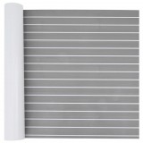 vidaXL Csónak Szőnyeg Csíkos Világosszürke és fehér 240 x 90 cm EVA