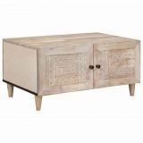 vidaXL Dohányzóasztal Fehér 80 x 54 x 40 cm Szerelt Fa