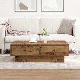 vidaXL Dohányzóasztal Öreg fa 90 x 90 x 28 cm Szerelt Fa