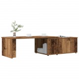 vidaXL Dohányzóasztal Régi fa 150x50x35 cm Gépelt fa