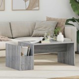 vidaXL Dohányzóasztal Szürke Sonoma 90 x 45 x 35 cm Szerelt Fa