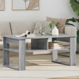 vidaXL Dohányzóasztal Szürke Sonoma 96 x 54 x 44 cm Szerelt Fa