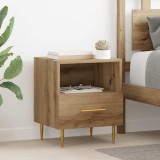 vidaXL Éjjeli asztal 2 db Barna 40 x 35 x 47,5 cm Szerelt Fa