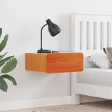 vidaXL Éjjeli asztal 2 db Faggyú barna 39 x 34 x 16,5 cm Tömör fenyőfa