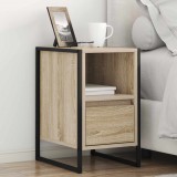 vidaXL Éjjeli asztal 2 db Sonoma 39,5 x 30 x 50 cm Szerelt Fa