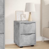 vidaXL Éjjeli asztal Beton Szürke 30,5 x 30 x 43 cm Szerelt Fa