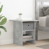 vidaXL Éjjeli asztal Beton Szürke 41 x 40 x 45 cm Szerelt Fa